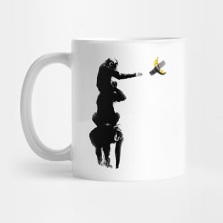 Chimpanzee and Banana Taped Mug